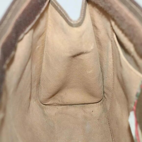 GUCCI GG Supreme Web Sherry Line Clutch Bag Beige Red 89 01 033 Auth th4233 - Picture 15 of 16